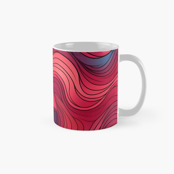 Item preview, Crimson Waves: Abstract wavy lines in red designed and sold by ArrangedDesigns.