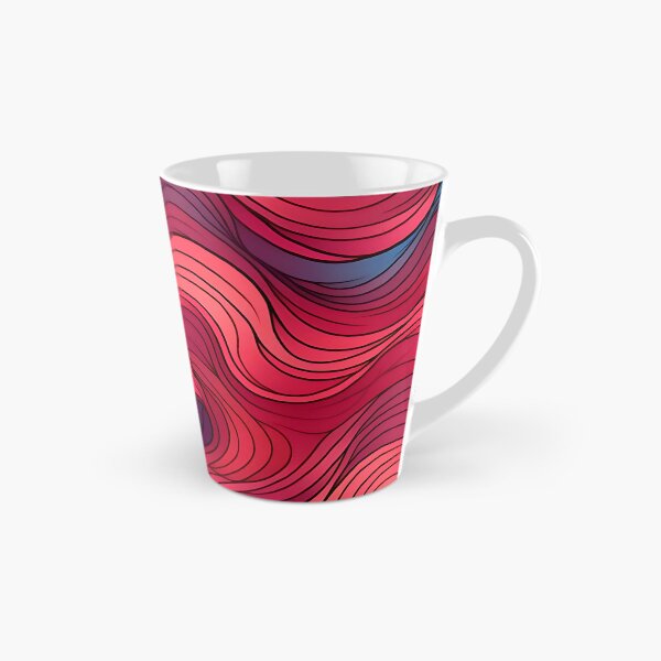 Item preview, Crimson Waves: Abstract wavy lines in red designed and sold by ArrangedDesigns.