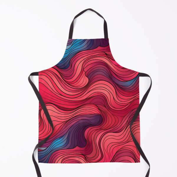 Item preview, Crimson Waves: Abstract wavy lines in red designed and sold by ArrangedDesigns.