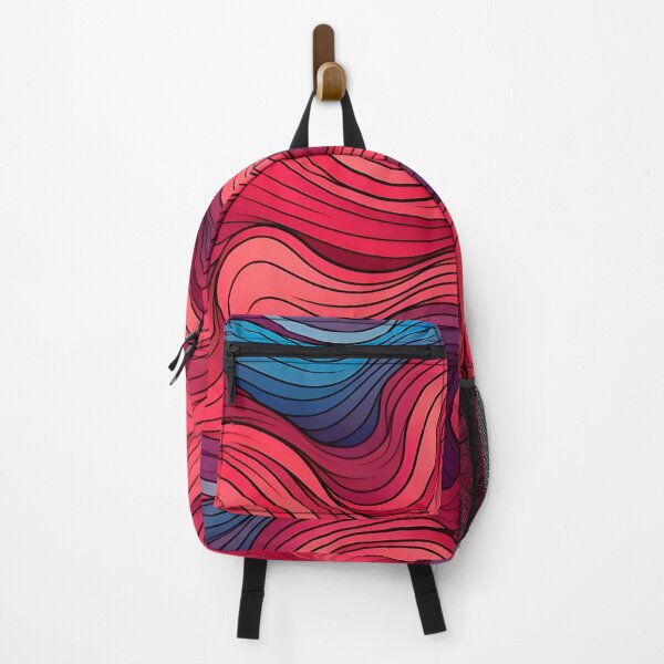Item preview, Crimson Waves: Abstract wavy lines in red designed and sold by ArrangedDesigns.