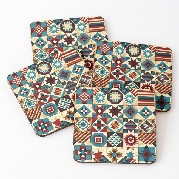 Item preview, Patchwork quilt, pattern of the first settlers to America designed and sold by Ellimade.