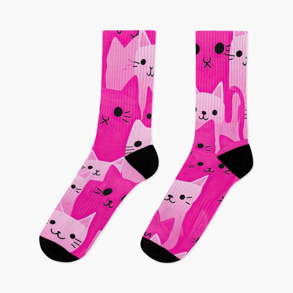 Item preview, Hot Pink Cute Street Cats - Kawaii Pattern designed and sold by AeonAcademy.