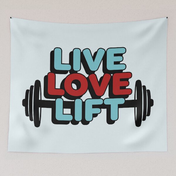 Item preview, Live, Love, Lift, weightlifting design designed and sold by Eenig.