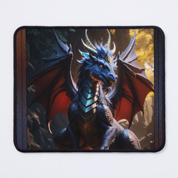 Item preview, The Nevilous Dragon Of The Forest Fantasy Beautiful AI Concept Art Portrait by Xzendor7 designed and sold by Xzendor7 Digital Art Creations.