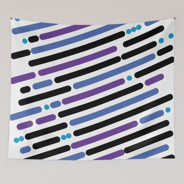 Item preview, Blue and purple diagonal lines designed and sold by HelenDBVickers.