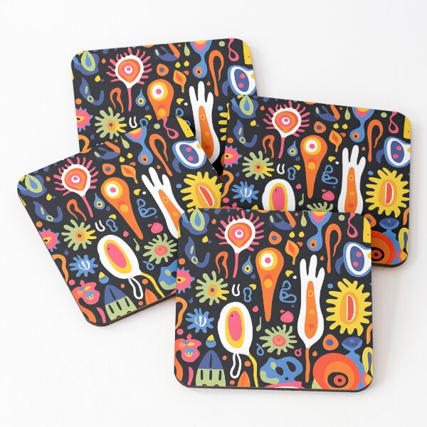 Item preview, Contrasting kaleidoscope: shapes on black with a white center designed and sold by ArrangedDesigns.