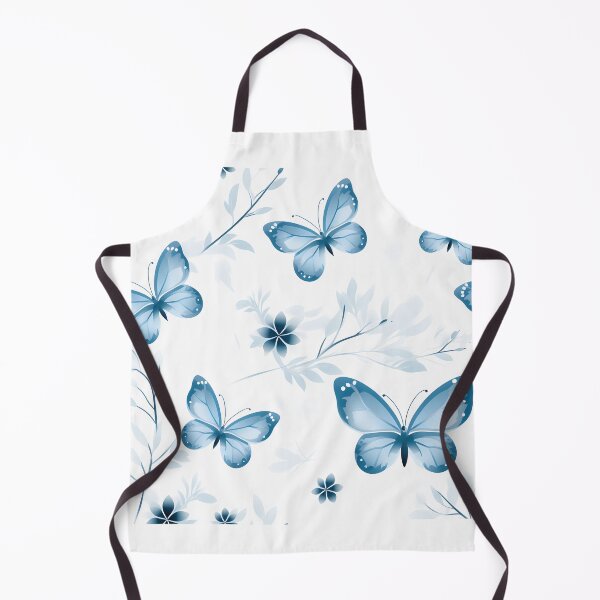 Item preview, Blue butterfly and floral light colour designed and sold by sakurashorty.