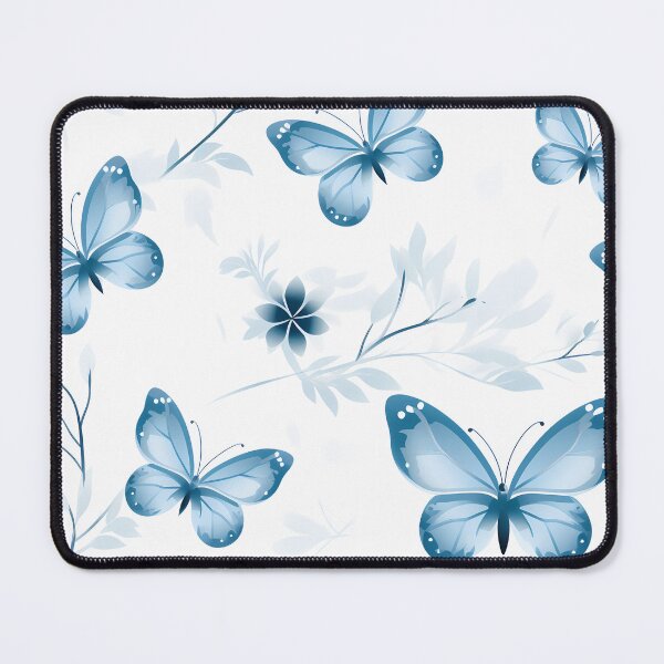 Item preview, Blue butterfly and floral light colour designed and sold by sakurashorty.