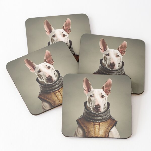 Item preview, portrait of a bull terrier dog in a spacesuit against the background of space designed and sold by JoBlack1.