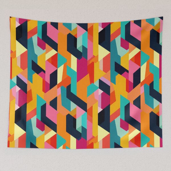 Item preview, Colors Of Interlocking Trapezoids designed and sold by Jiinkyy.