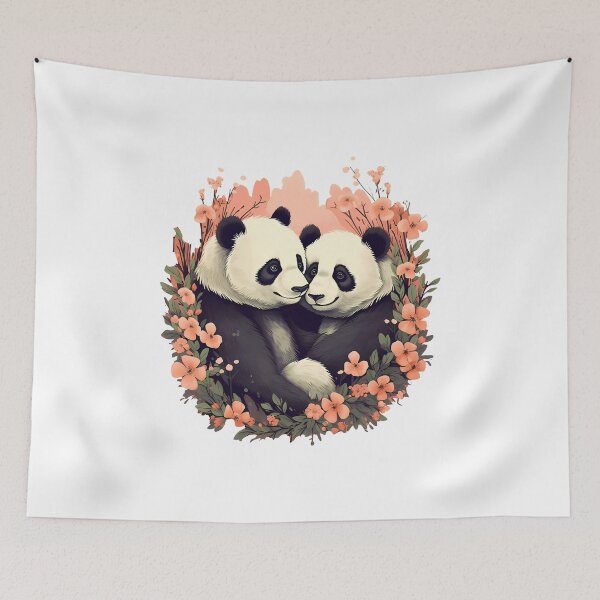 Item preview, Adorable Panda Hugs: Cozy Embrace of Cuddly Friends designed and sold by hamishby.