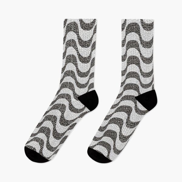 Item preview, Groove Retro Copacabana Abstract Pattern - Black and White - Tapestry designed and sold by PosiPrints.
