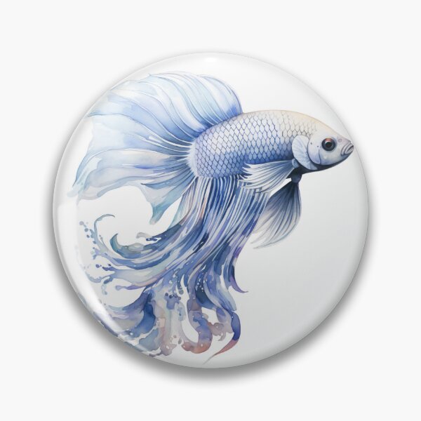Item preview, Betta Splendens Watercolor Fish designed and sold by SchorlCraft.