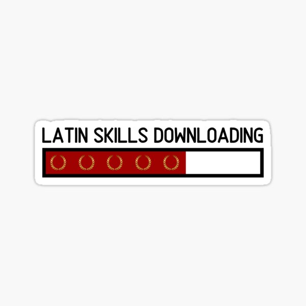 Vista previa del artículo con la obra «Descarga de habilidades en el idioma latino», diseñado y vendido por humnoo.