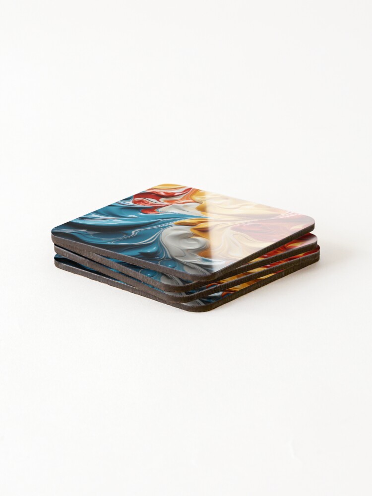 Thumbnail 4 of 5, Coasters (Set of 4), Colorful Abstract Patterns designed and sold by AIPICCRAFT.