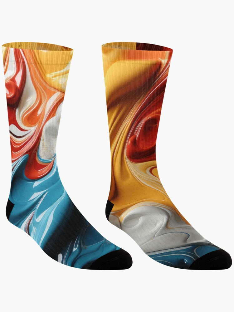 Thumbnail 3 of 5, Socks, Colorful Abstract Patterns designed and sold by AIPICCRAFT.
