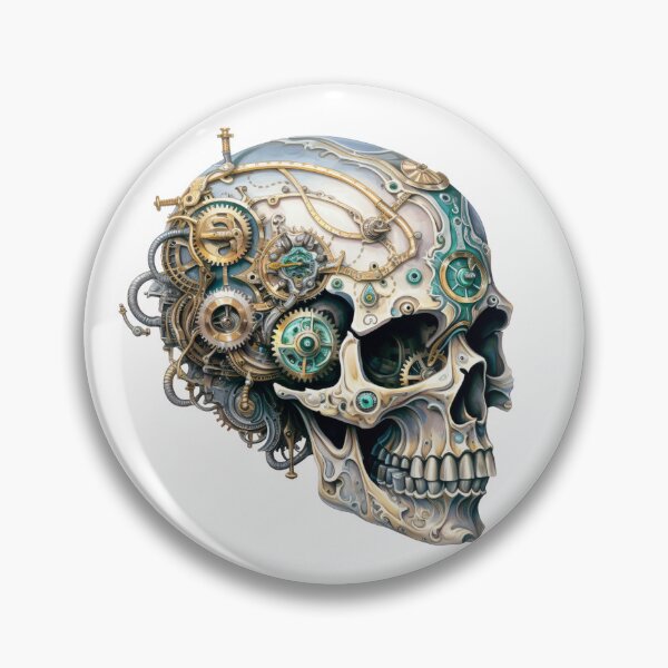 Item preview, Steampunk Skull with Clockwork Gears designed and sold by SchorlCraft.