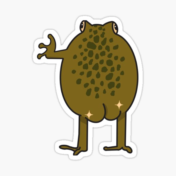 Item preview, Cute frog with a sparkly butt Sticker designed and sold by SaltyCulthf.