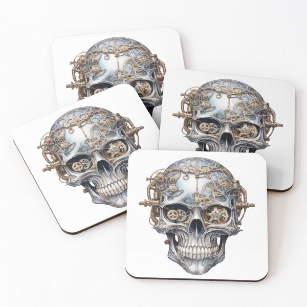 Item preview, Steampunk Skull with Clockwork Gears designed and sold by SchorlCraft.