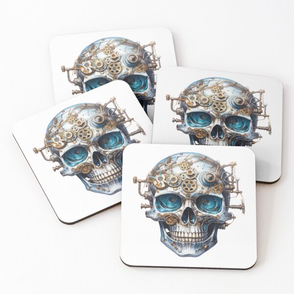 Item preview, Steampunk Skull with Clockwork Gears designed and sold by SchorlCraft.