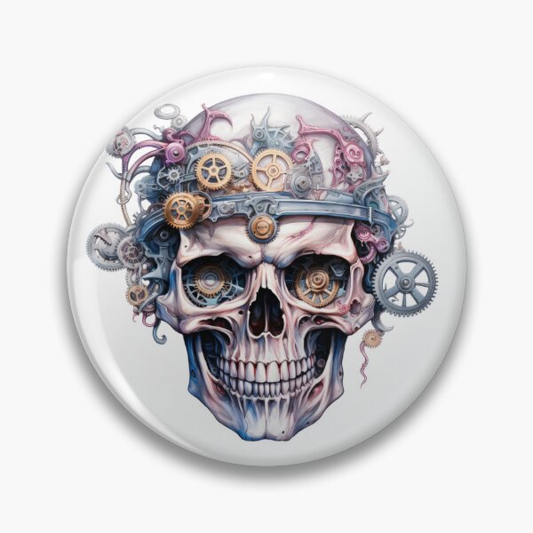 Item preview, Steampunk Skull with Clockwork Gears designed and sold by SchorlCraft.