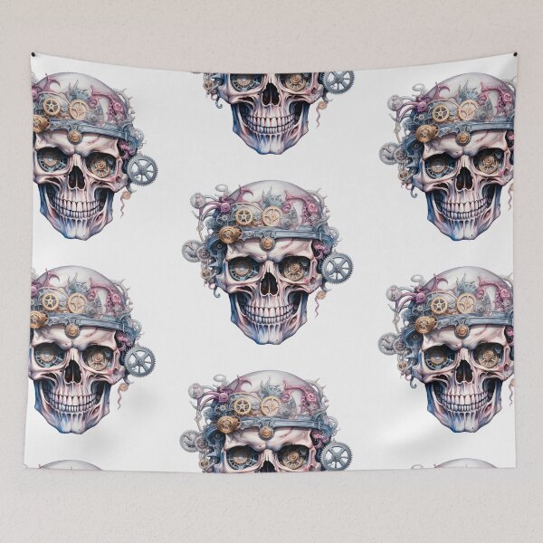 Item preview, Steampunk Skull with Clockwork Gears designed and sold by SchorlCraft.
