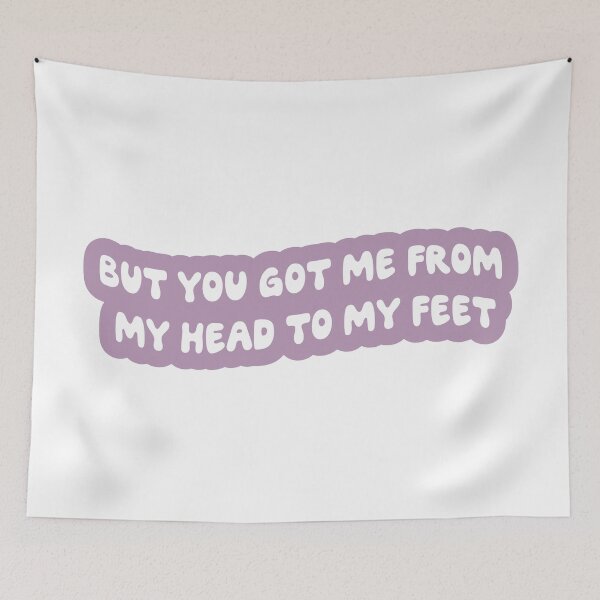 Item preview, but you got me from my head to my feet (purple) - olivia dean designed and sold by Aesthetic Crew.