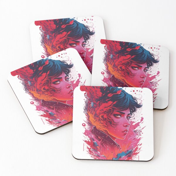 Item preview, A Woman with red and blue hair designed and sold by Prints Shoppe.