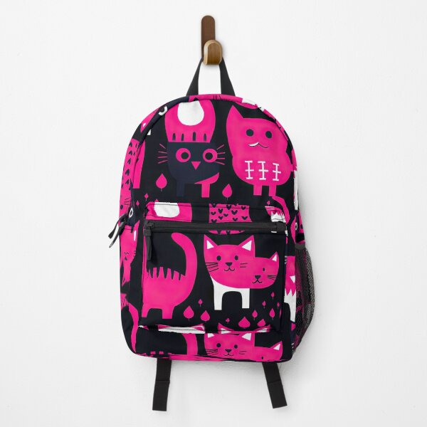 Item preview, Hot Pink Cute Street Cats - Kawaii Pattern designed and sold by AeonAcademy.