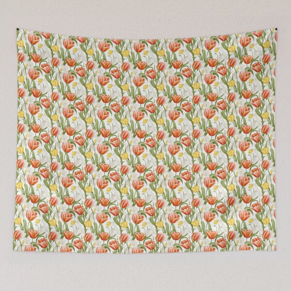 Item preview, Vintage Tulip flower pattern designed and sold by Vindbult.