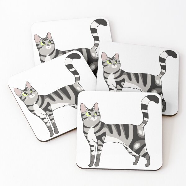 Item preview, Gray Mackerel Tabby Cat designed and sold by CreationsByBear.