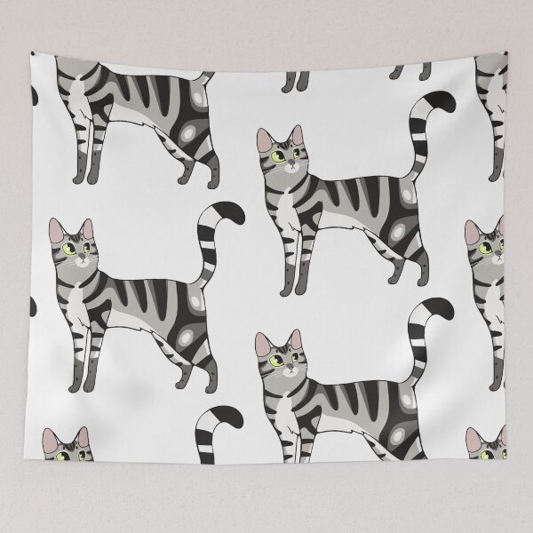 Item preview, Gray Mackerel Tabby Cat designed and sold by CreationsByBear.