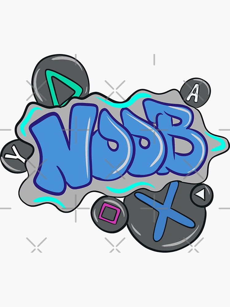 buff noob Sticker for Sale by PurplePearls