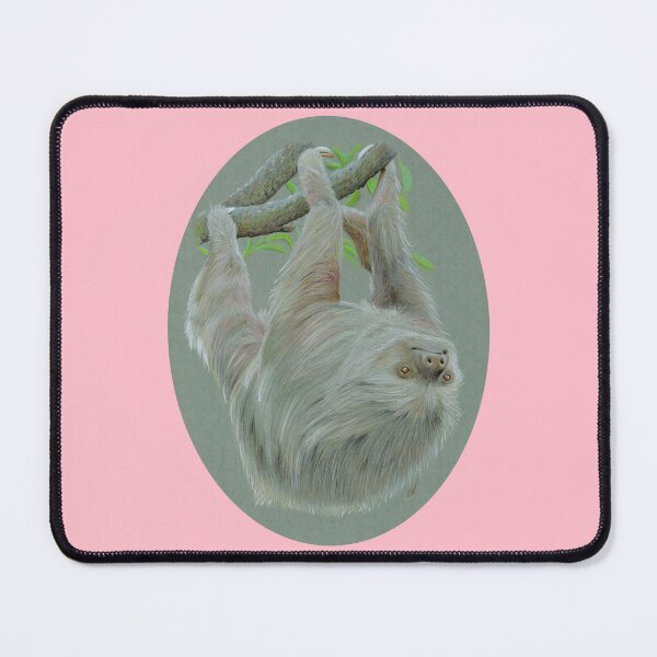 Item preview, Sloth Coloured Pencil Drawing (pink) designed and sold by SandraWarmerdam.