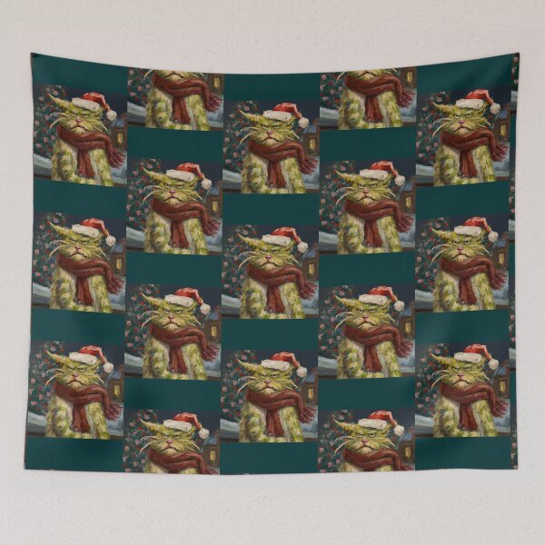 Item preview, Christmas Grinch cat designed and sold by AgustinaTshirt.