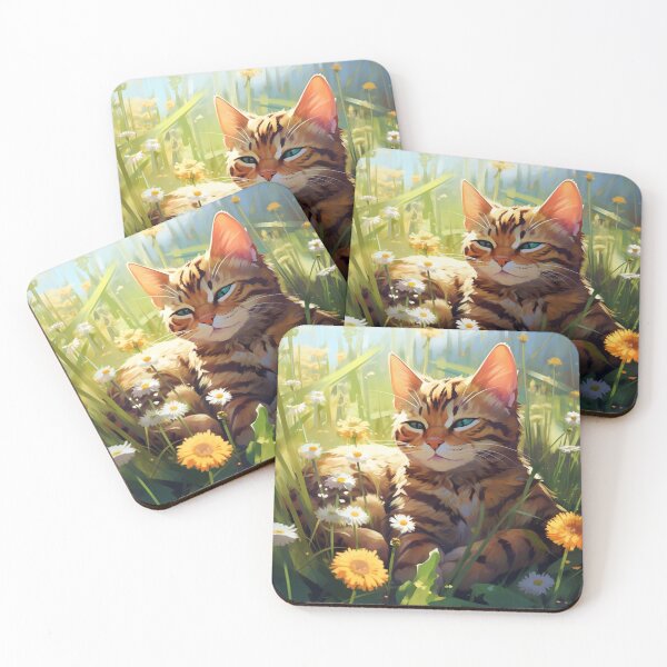 Item preview, Bengal Cat In a Floral Meadow designed and sold by Jennifer Stoyanov.