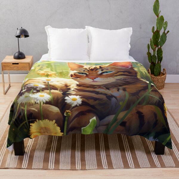 Item preview, Bengal Cat In a Floral Meadow designed and sold by Jennifer Stoyanov.
