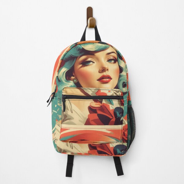 Item preview, vintage style woman , retro color palettes designed and sold by Piano-pn.