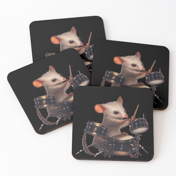 Item preview, Possum playing drums designed and sold by Kuki-shop.