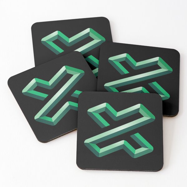 Item preview, Letter X Embossed Green 3D Style Futuristic Design designed and sold by Wiggly Lines.