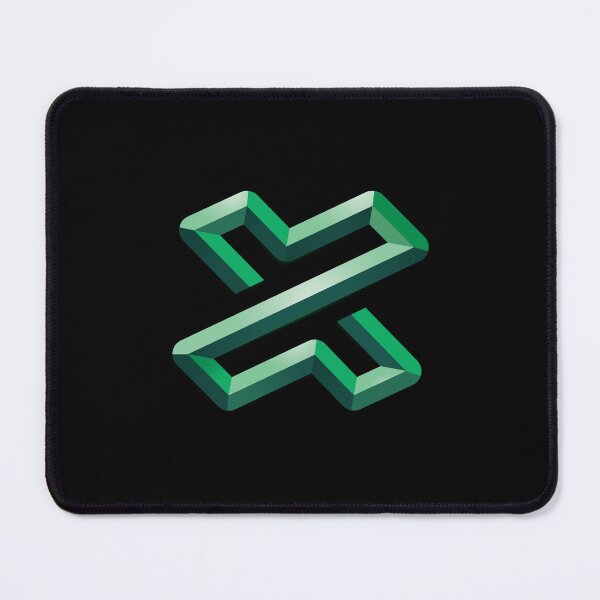 Item preview, Letter X Embossed Green 3D Style Futuristic Design designed and sold by Wiggly Lines.