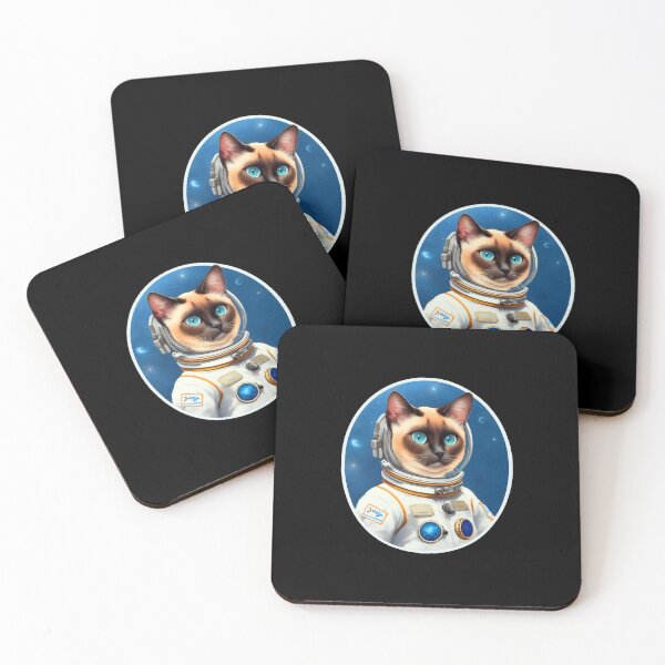 Item preview, Siamese cat kitten astronaut space  designed and sold by w1ckerman.
