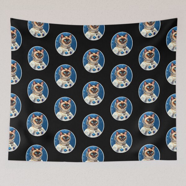 Item preview, Siamese cat kitten astronaut space  designed and sold by w1ckerman.
