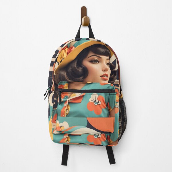 Item preview, vintage style woman , retro color palettes designed and sold by Piano-pn.