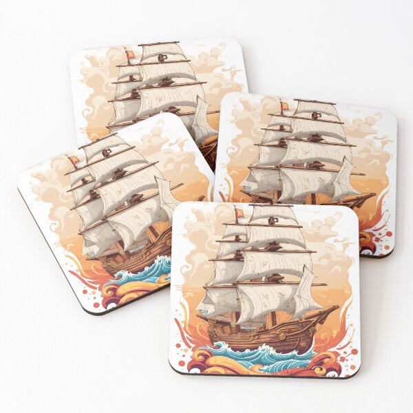 Item preview, Galleon between Great Waves | No.1 designed and sold by soliduxo.