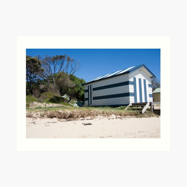 Boat shed on Tyrone foreshore, Rye, Mornington Peninsula Art Print