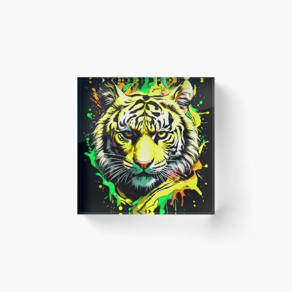 Artikelvorschau, Tiger bunter Farbspritzer entworfen und verkauft von MindWave THC.