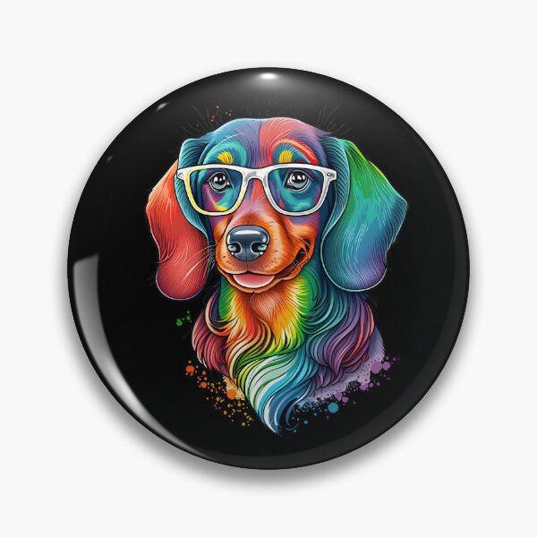 Item preview, Colorful Kawaii Dachshund Nerd designed and sold by Leonardo Palumbo.