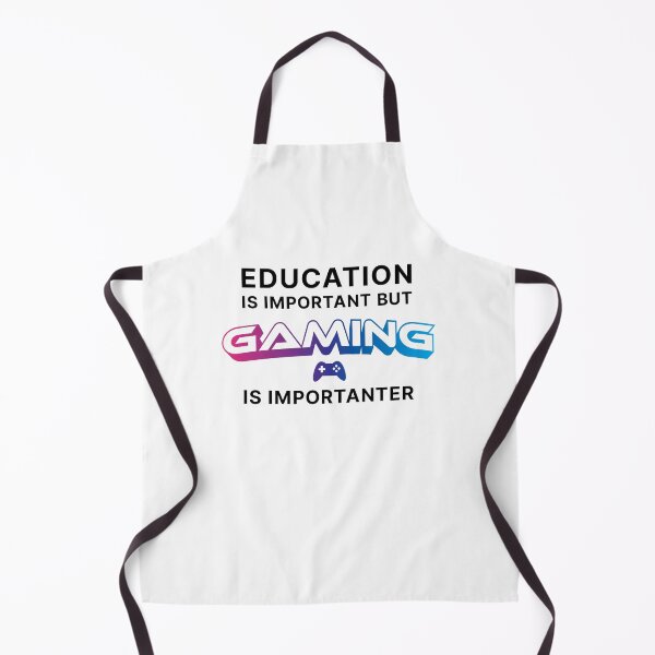 Item preview, Education is Important but Gaming is Importanter (Black text) designed and sold by STUDIO-72.