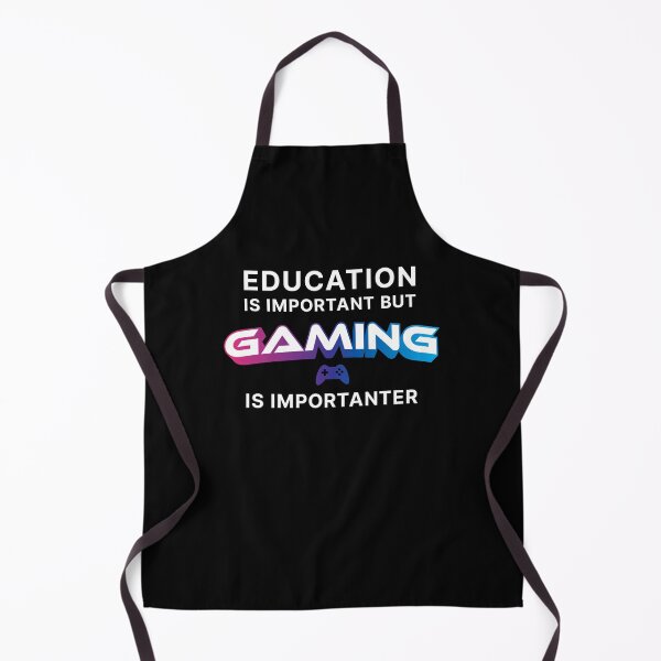 Item preview, Education is Important but Gaming is Importanter (White text) designed and sold by STUDIO-72.